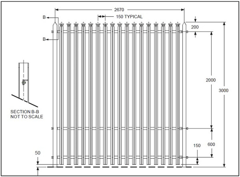 Metal Palisade Fence 