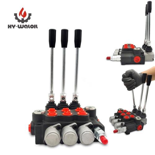 Manually Operated 3 Spool P40 Hydraulic Directional Valve