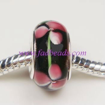 silver core glass bead