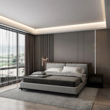 MOONTOP Luxury Leather Beds: King & Queen Size Modern Designs