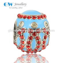 925 Silver Jewelry Custom CZ Bead DIY Bracelet Charm