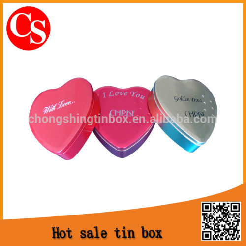 heart shape jewelry tin box-heart shape gift tinbox