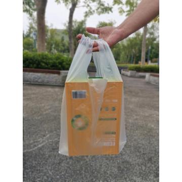 Sacos de compras compostáveis ​​biodegradáveis ​​do amido de milho do PLA 100%