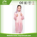 Piękny różowy płaszcz przeciwdeszczowy PE dla dziewczynek