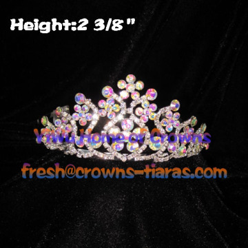 Flower AB Diamond Rhinestones Tiaras