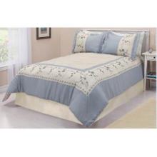 Floural Emboidery Dimond Pintucking  Bedding Set