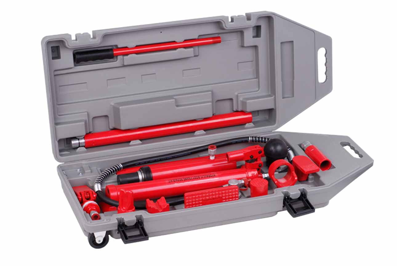 NITOYO 4 Ton Porta Power Hydraulic Jack Body Frame Repair Kit Auto Shop Tool Heavy Set