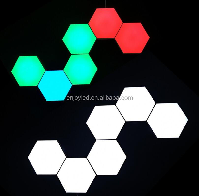 Rebow drop shipping stock wall mounted magnetic honeycomb quantum white touch DIY led night hexagonal lights