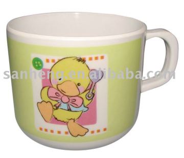 Round melamine milk mug with handle