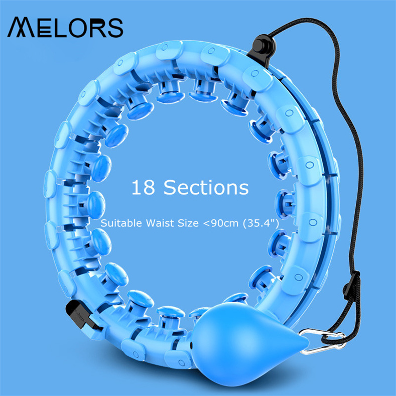 Melors Hula Ring 18 sezioni Blu