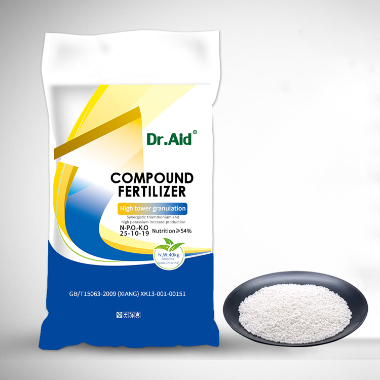 Dr Aid high tower npk 25 10 19 agriculture amino acid water soluble granular fertilizer for xinjiang cotton