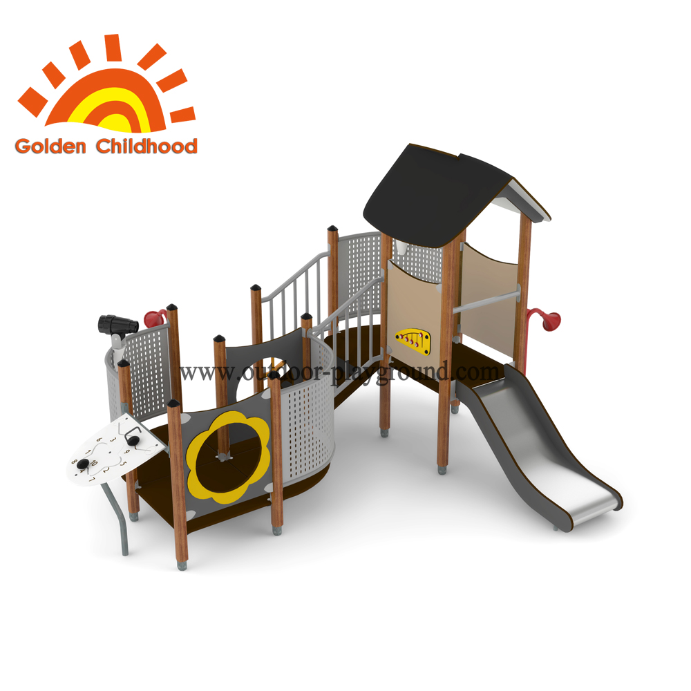 Hpl Outdoor Playground Yellow Slide Set