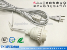 ul 2pin ac power cord with rotary switch and E26 lamp holder