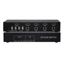 4K@60Hz 4 Port DisplayPort KVM Switcher with USB 2.0 Hub