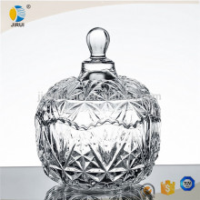 High tranparent cheap glass candy jar