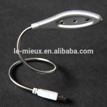 3 LEDs USB Flexible Curve light Book light, USB LED read light