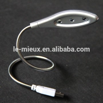 3 LEDs USB Flexible Curve light Book light, USB LED read light