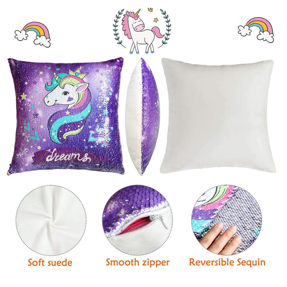 Unicorn Reversible Sequins Cushion 2 Unicorn Reversible Sequins Cushion 2