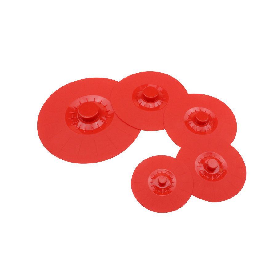 Coperture del coperchio del silicone della guarnizione di aspirazione riutilizzabile 5PCS