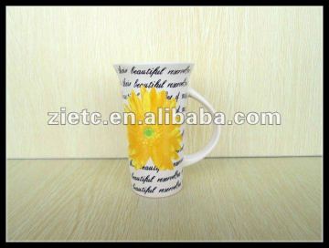 18 oz ceramic coffee mugs sublimate with decal paper