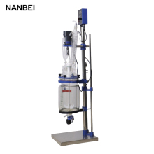 Mini Electric Vacuum Glass Reactor Steam Jacketed Reactor