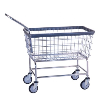 Commercial Metal Wire Dirty Laundry Carts with Wheels
