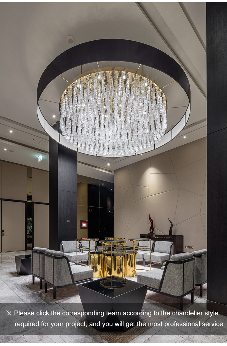Éclairage de décoration contemporain en gros lustre personnalisé lustre moderne de luxe