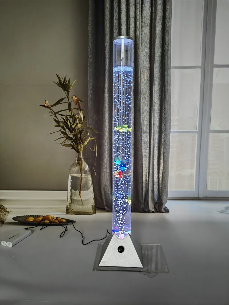 Vibrant LED Fantasy Bubble Aquarium with Colorful Fish and Light Effects