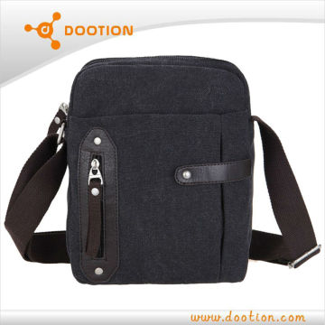 Leather messenger bag canvas