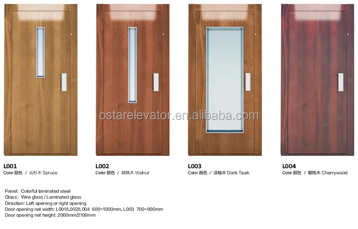 Painted/ Stainless Steel Elevator Manual Door Semi-automatic Door