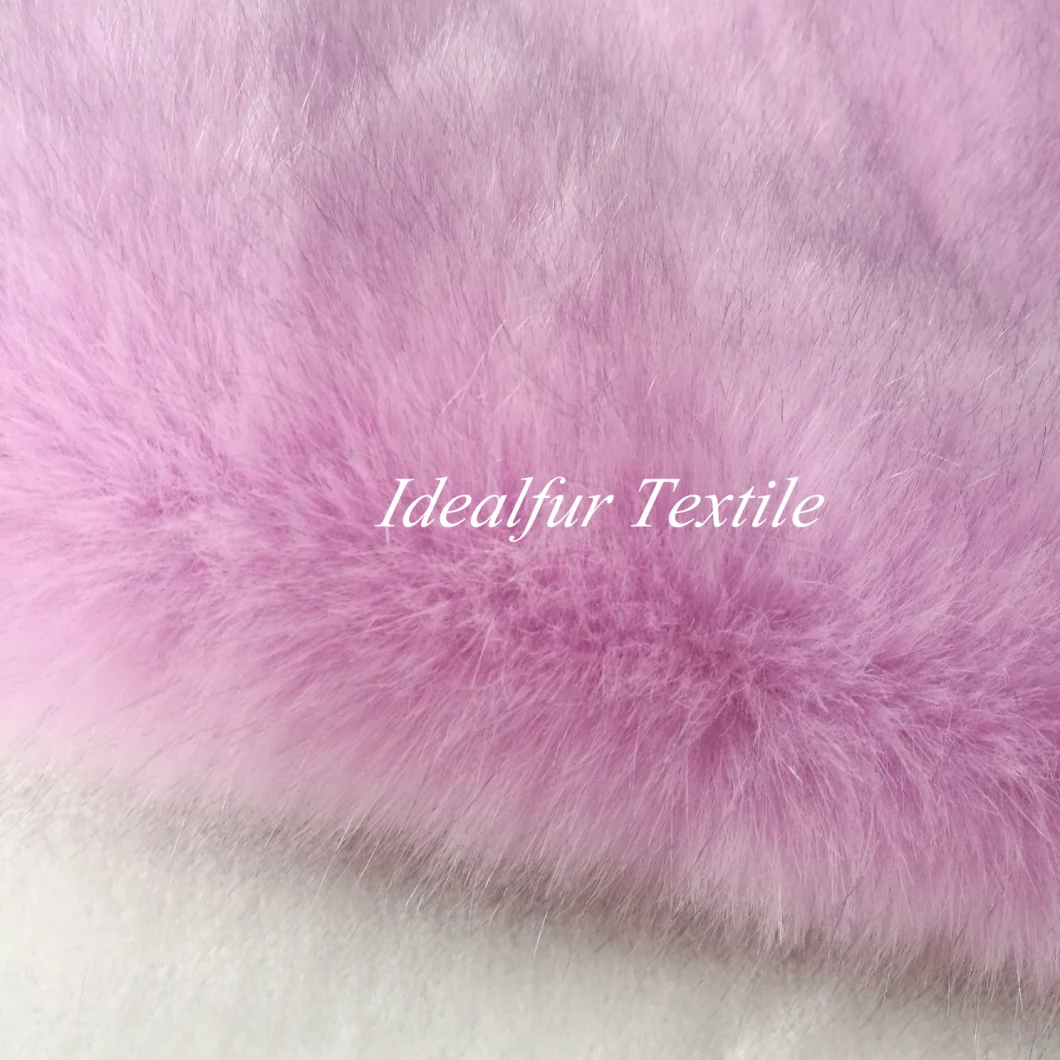 Heat-Insulation Pink Long Pile Fake Fur for Collar