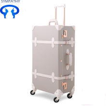 Vintage suitcase fresh luggage universal wheel bar case