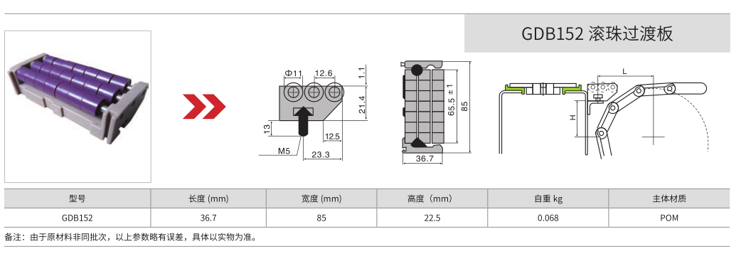 Roller transition chains