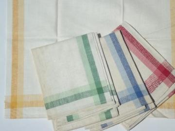 Yarn-dyed border tea towel