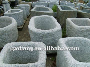 G603 grey old stone trough