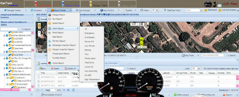 Fleet Management Web Based GPS Tracking Software, GPS Server Tracking Software with Android APP (OX-MAPTRACK BS)