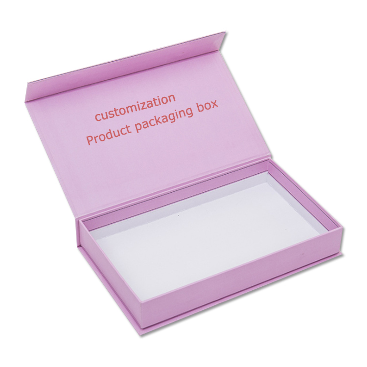 Pink custom design logo makeup brush set gift packaging magnetic flap cardboard box