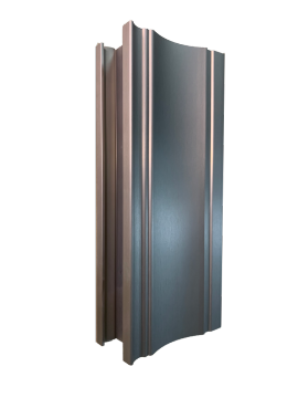Brushed champagne aluminum profile