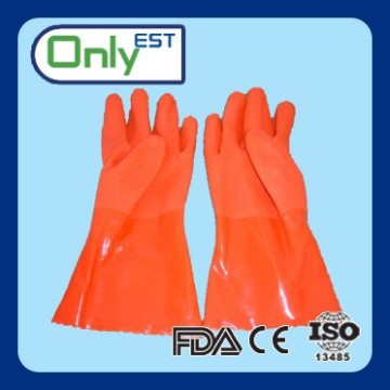 China manufacturer protective orange household pvc gloves for international market