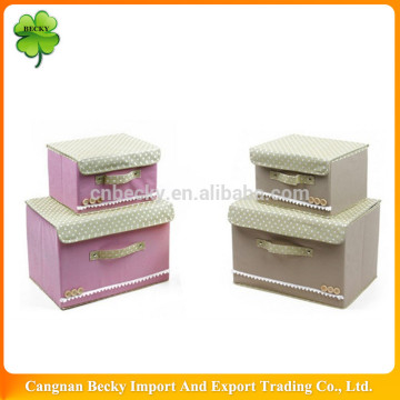 Classical design useful foldable fabric decorative magazine storage boxes