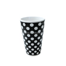 Wholesale V-Shaped Ceramic Mugs with White Spots