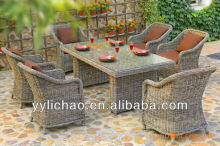 Morden Rattan dinning set,Rattan chair and table1+6