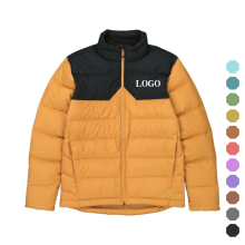 New Arrival Men's Winter Down Jacket - Light Warm Patchwork Windproof Padded Coat