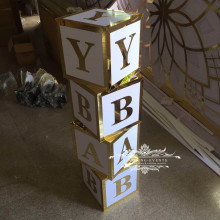 Blue BABY Block Letters Wedding Decoration - 4 Boxes
