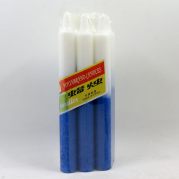 White and Blue color stick household candle