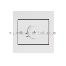PC White 1 Gang Ceiling Fan Regulator Press Wall Switch Dimmer