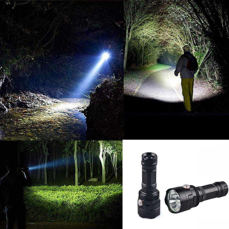 26650 Powerful 3000lm usb rechargeable tactical flashlight with 3LED XML T6