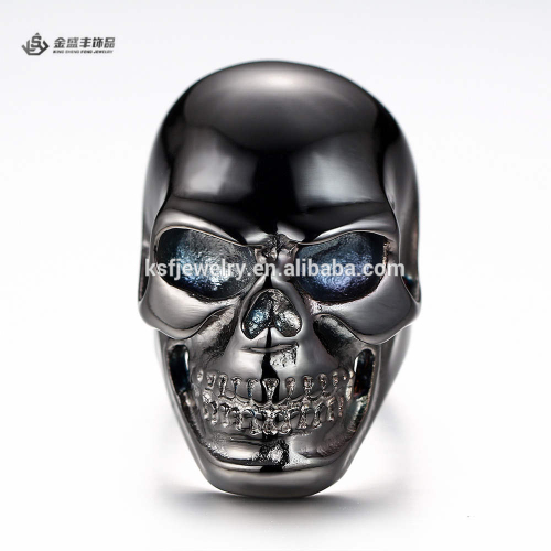 Wholesale Black Stainless Steel Skull Rings for Men Jewelry China Supplier