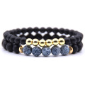 Bracelet mat noir Onyx 8mm perles naturelles pierre