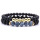 Bracelet mat noir Onyx 8mm perles naturelles pierre